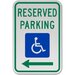 Accessible Reserved Parking Sign Left Arrow